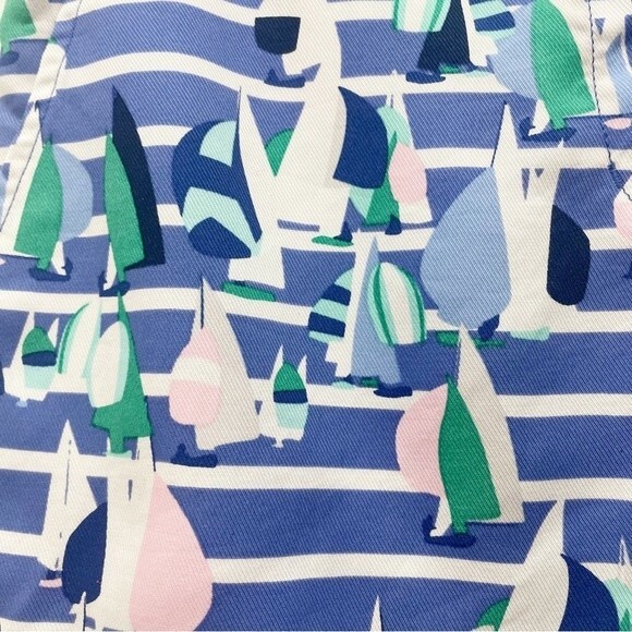 Vineyard Vines Tencel Foley Short Marlin Blue Harbor Sailing Scene Size 00 | XXS - Picture 5 of 10